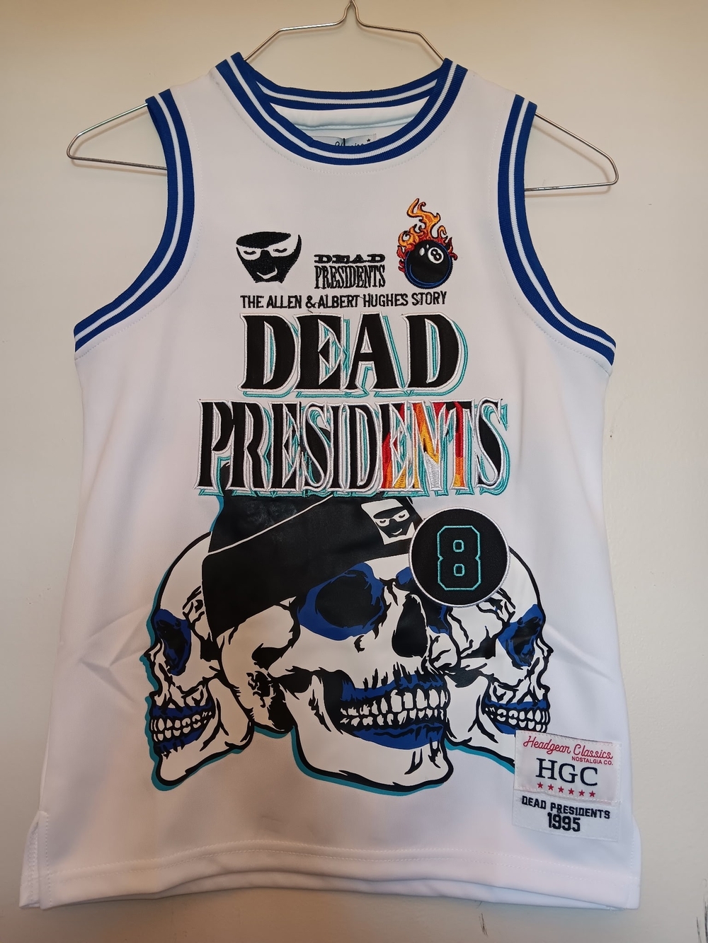 Dead Presidents White & Blue Kids Graphic Tank Top